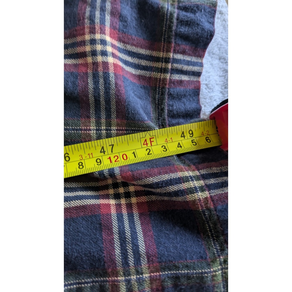 Vintage Brooks Brothers Plaid Cotton Long Robe, Pockets & Interior Tie, No Belt - Picture 11 of 12